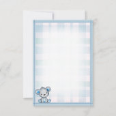 かわいいクマ男の子の赤ちゃんシャワーありがとう サンキューカード (裏面)