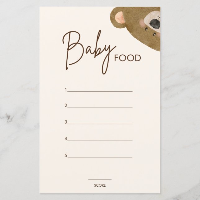 かわいいクマ私たちは良く待つことができジェンダー赤ちゃんシャワー (正面)