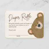 かわいいクマ私たちは良く待つことができジェンダー赤ちゃんシャワー エンクロージャーカード (正面)