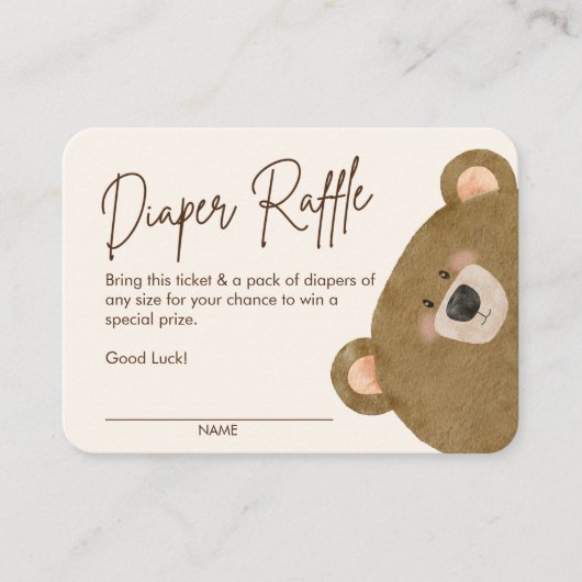 かわいいクマ私たちは良く待つことができジェンダー赤ちゃんシャワー エンクロージャーカード (正面)