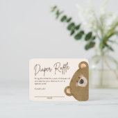 かわいいクマ私たちは良く待つことができジェンダー赤ちゃんシャワー エンクロージャーカード (スタンド正面)