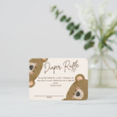 かわいいクマ私たちは良く待つことができジェンダー赤ちゃんシャワー エンクロージャーカード (スタンド正面)