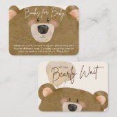 かわいいクマ私たちは良く待つことができジェンダー赤ちゃんシャワー エンクロージャーカード (正面/裏面)