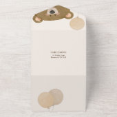 かわいいクマ私たちは良く待つことができジェンダー赤ちゃんシャワー オールインワン招待状 (外側)