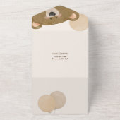 かわいいクマ私たちは良く待つことができジェンダー赤ちゃんシャワー オールインワン招待状 (外側)