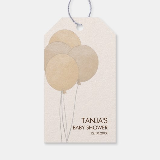 かわいいクマ私たちは良く待つことができジェンダー赤ちゃんシャワー ギフトタグ (裏面)