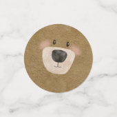 かわいいクマ私たちは良く待つことができジェンダー赤ちゃんシャワー コンフェッティ (スモール正面)