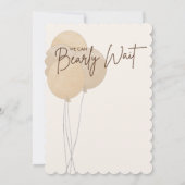 かわいいクマ私たちは良く待つことができジェンダー赤ちゃんシャワー サンキューカード (裏面)