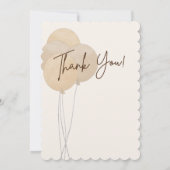 かわいいクマ私たちは良く待つことができジェンダー赤ちゃんシャワー サンキューカード (裏面)