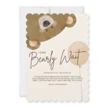 かわいいクマ私たちは良く待つことができジェンダー赤ちゃんシャワー
