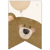 かわいいクマ私たちは良く待つことができジェンダー赤ちゃんシャワー バンティングフラッグ (第1の旗)