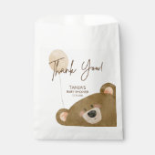 かわいいクマ私たちは良く待つことができジェンダー赤ちゃんシャワー フェイバーバッグ (正面)