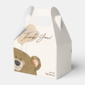 かわいいクマ私たちは良く待つことができジェンダー赤ちゃんシャワー フェイバーボックス (裏面サイド)