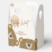 かわいいクマ私たちは良く待つことができジェンダー赤ちゃんシャワー フェイバーボックス (オープン)