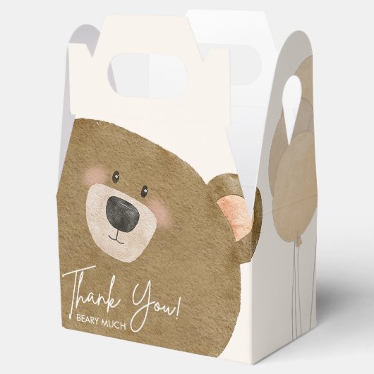 かわいいクマ私たちは良く待つことができジェンダー赤ちゃんシャワー フェイバーボックス (オープン)