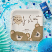 かわいいクマ私たちは良く待つことができジェンダー赤ちゃんシャワー ペーパープレート (パーティー)