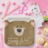 かわいいクマ私たちは良く待つことができジェンダー赤ちゃんシャワー ペーパープレート (パーティー)