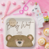 かわいいクマ私たちは良く待つことができジェンダー赤ちゃんシャワー ペーパープレート (パーティー)