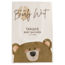 かわいいクマ私たちは良く待つことができジェンダー赤ちゃんシャワー