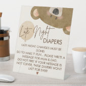 かわいいクマ私たちは良く待つことができジェンダー赤ちゃんシャワー 台座サイン (インサイチュ)