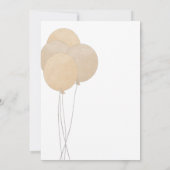 かわいいクマ私たちは良く待つことができジェンダー赤ちゃんシャワー 招待状 (裏面)