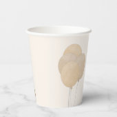 かわいいクマ私たちは良く待つことができジェンダー赤ちゃんシャワー 紙コップ (裏面)