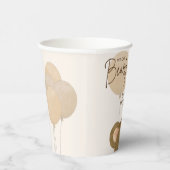 かわいいクマ私たちは良く待つことができジェンダー赤ちゃんシャワー 紙コップ (右)