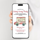 かわいいクマ移動トラック遠くにパーティー 招待状