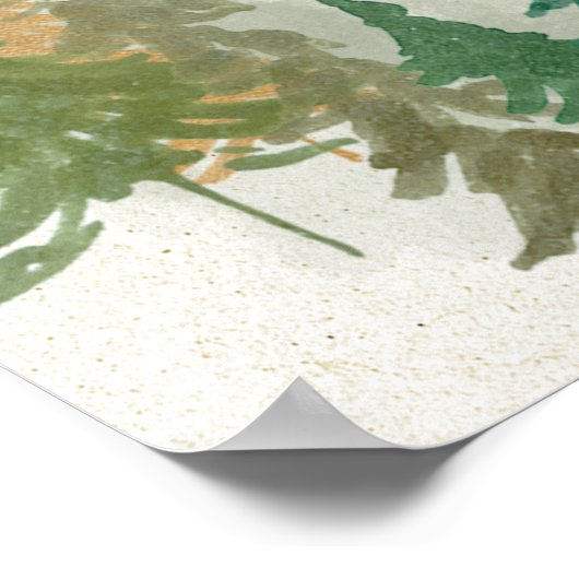 かわいいクマ素朴の最初の誕生日マイルストーンのサイン ポスター (角)