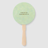 かわいいクマ緑のユーカリ赤ちゃんシャワー ハンドファン (裏面)