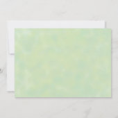 かわいいクマ緑のユーカリ赤ちゃんシャワー 招待状 (裏面)