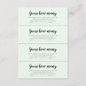 かわいいクマ赤ちゃんシャワーいくつゲームカードを推測 エンクロージャーカード (正面)