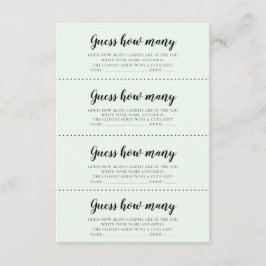 かわいいクマ赤ちゃんシャワーいくつゲームカードを推測 エンクロージャーカード