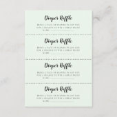 かわいいクマ赤ちゃんシャワーおむつラッフルゲームカード エンクロージャーカード (正面)