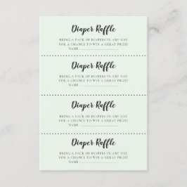 かわいいクマ赤ちゃんシャワーおむつラッフルゲームカード エンクロージャーカード