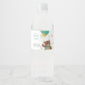 かわいいクマ赤ちゃんシャワーの好意を待つことができる ペットボトルラベル (正面)