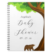 かわいいクマ赤ちゃんシャワーギフトリストノート ノートブック (正面)