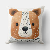 かわいいクマ顔枕、キッズルームデコール クッション (正面)