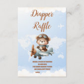 かわいいクマ飛行機アドベンチャーおむつラッフル開始 エンクロージャーカード (正面)