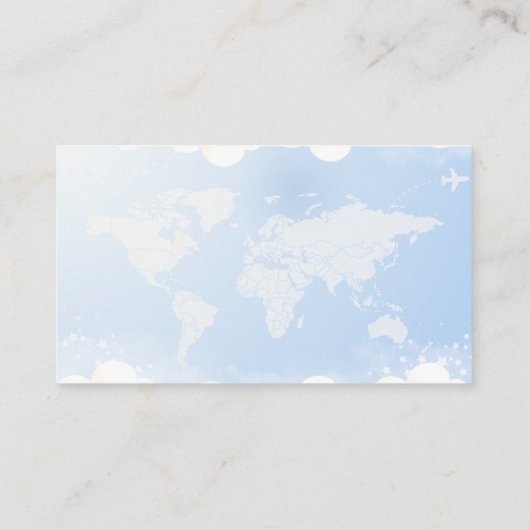 かわいいクマ飛行機アドベンチャーBegindsBooks for ベビー エンクロージャーカード (裏面)