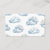 かわいいクマ飛行機ブルーボーイおむつラッフル エンクロージャーカード (裏面)