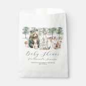 かわいいクマ鹿リス森林動物の赤ちゃんシャワー フェイバーバッグ (正面)