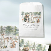 かわいいクマ鹿リス森林動物の赤ちゃんシャワー フェイバーバッグ