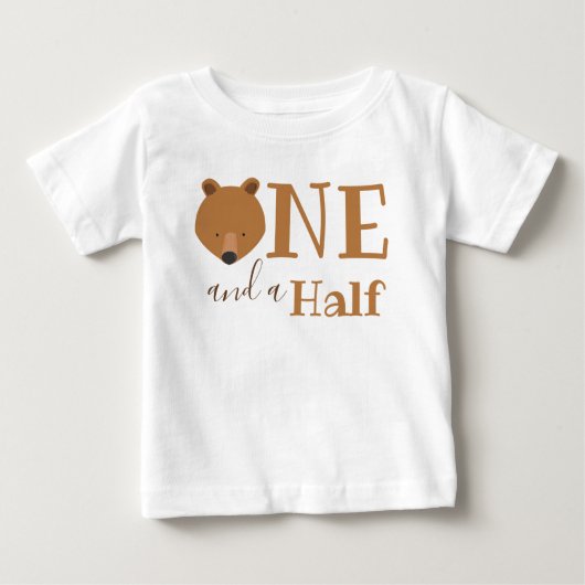 かわいいクマ18ヶ月1年半誕生日 ベビーTシャツ (正面)