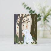 かわいいクマ2025年予定表はがき ポストカード (スタンド正面)