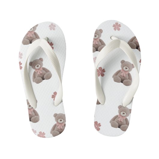 かわいいクマ キッズビーチサンダル (フットベッド)