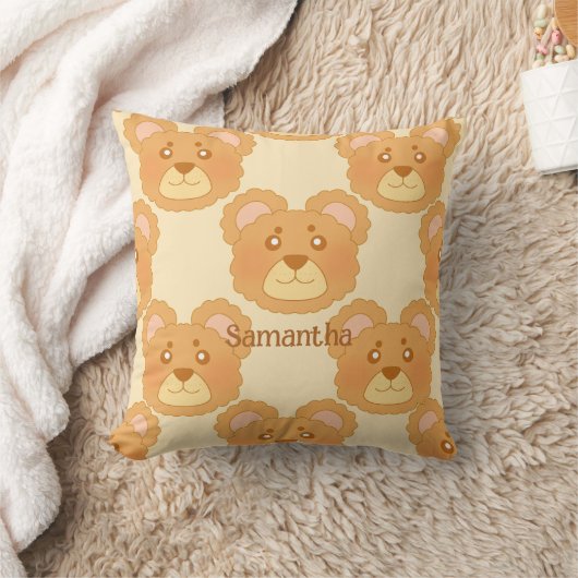 かわいいクマ クッション (ブランケット)