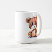 かわいいクマ クール テディ ポジティブ コーヒーマグカップ (正面右)