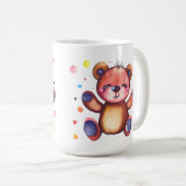 かわいいクマ クール テディ ポジティブ コーヒーマグカップ (正面右)