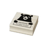 かわいいクマ |ファミリカスタムー名と差出人住所 ラバースタンプ (スタンプ)